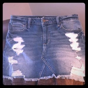 Hollister High Rise Jean Skirt Sz 11